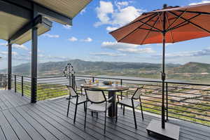 Deck with a mountain view