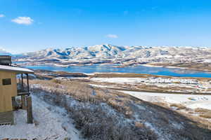 Mountain view with a nearby body of water