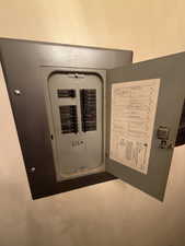 Utility room with electric panel