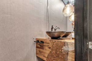 Bathroom featuring vanity