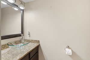 Bathroom featuring vanity