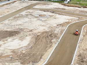 Bird's eye view of a mountain backdrop