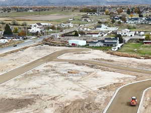 Bird's eye view of a mountain backdrop