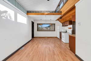 Kitchen and living area