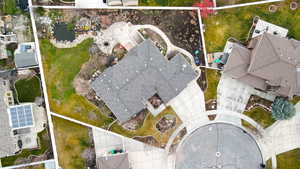 Aerial view of residential area