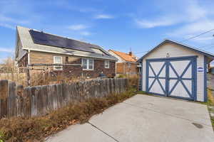 Garage with solar panels
