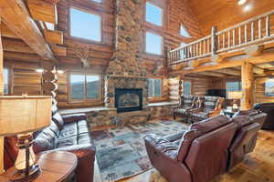 Gas log fireplace for winter nights