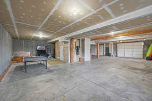 Garage with full bathroom and space for all your games