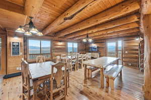 Rustic dining room with space for all your gatherings