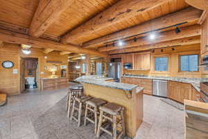 Kitchen island with additional seating