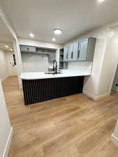 Large brand new kitchen with Solid surface tops