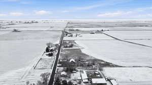 Aerial view of sparsely populated area