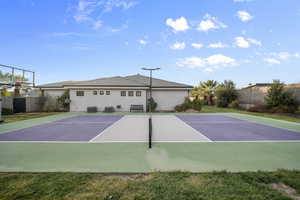 View of tennis court