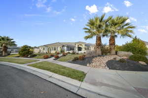 View of front of home with a front lawn