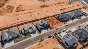 Aerial view of residential area