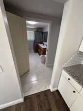 Full bathroom featuring vanity