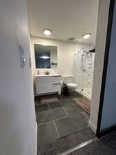 Bathroom with vanity,
