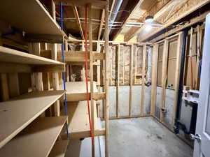 View of unfinished below grade area