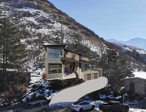 Contemporary home render solely for visionary purposes.