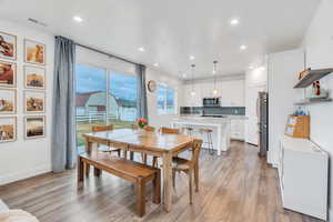 Beautiful kitchen included with dining and coffee bar space
