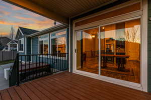 View of wooden terrace