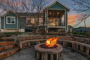 View of patio / terrace featuring a trampoline