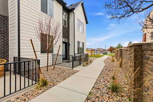 View of home's exterior with board and batten siding
