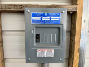 Detailed view of electric panel