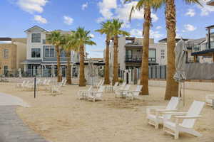 Surrounding community with a residential view and a patio