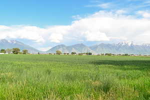 Mountain view with rural landscape