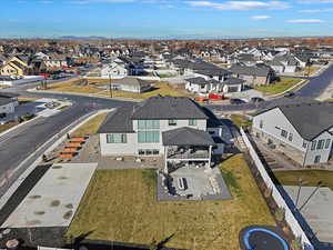 Aerial view of residential area