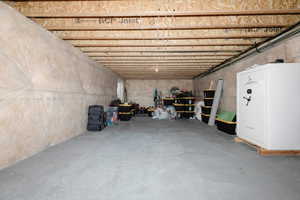 View of below grade area