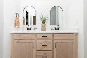 Full bathroom featuring double vanity