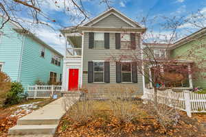 View of front facade featuring a balcony