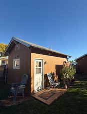 Detached Casita studio with bathroom and workshop/storage