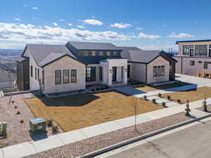 View of front facade with brick siding