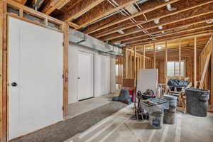 View of below grade area