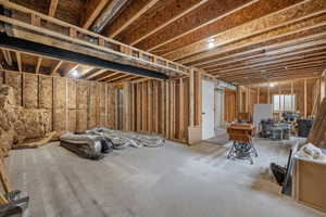 View of below grade area