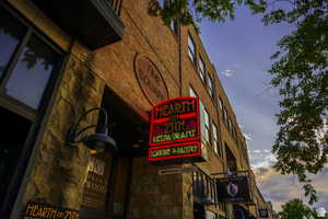 Exterior view of stone siding