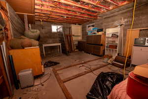 View of below grade area