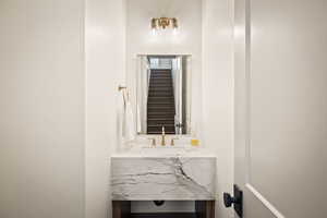 Bathroom featuring vanity