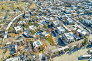 Aerial view of property and surrounding area