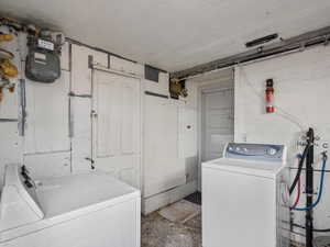 Shared Laundry room in basement and entrance to studio apartment unit #29