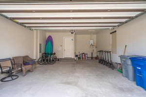 Garage with water heater