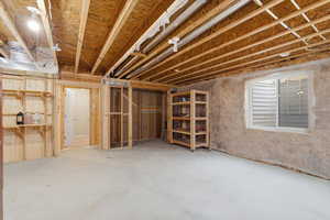 View of below grade area