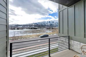 Deck with a mountain view
