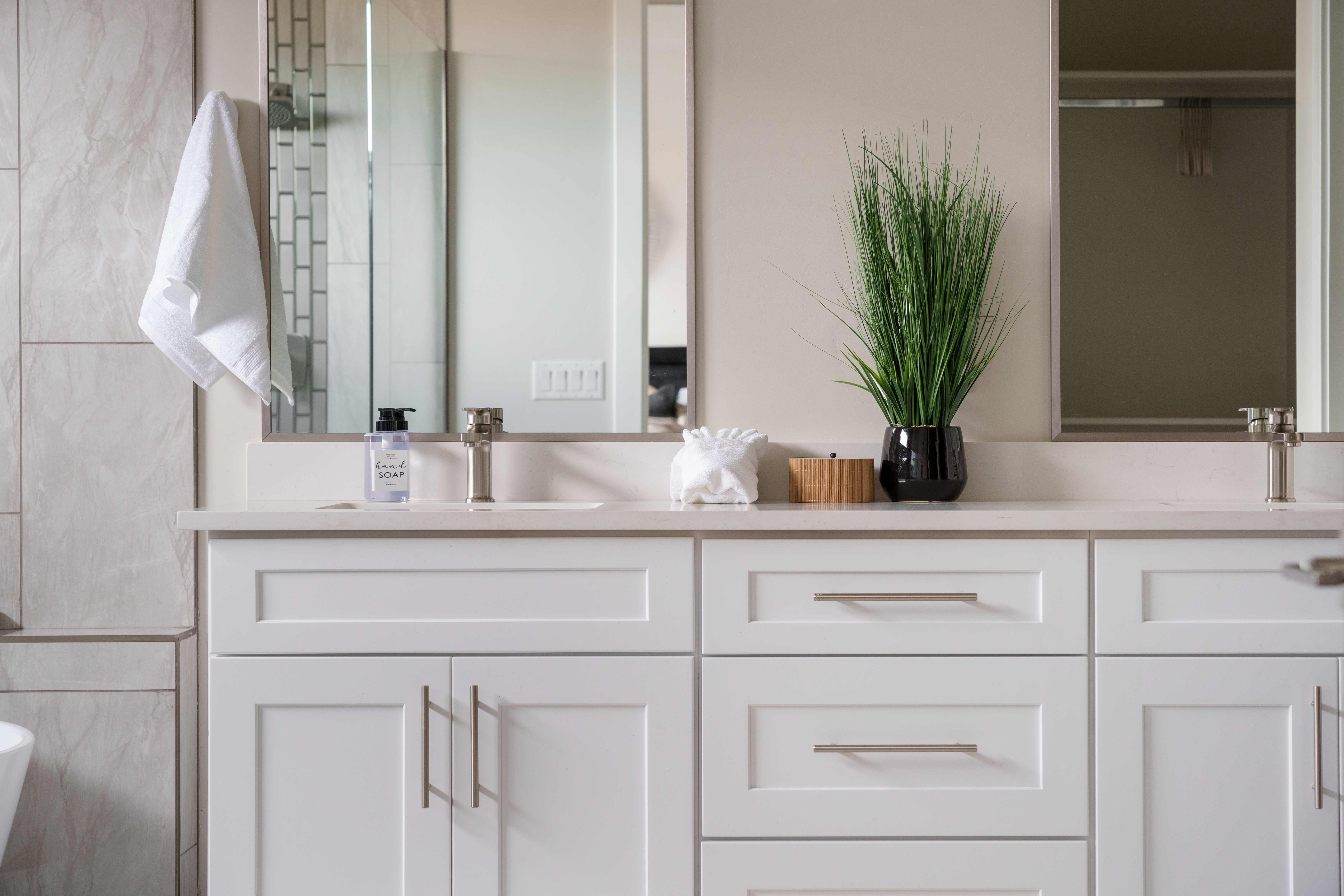Full bath with double vanity