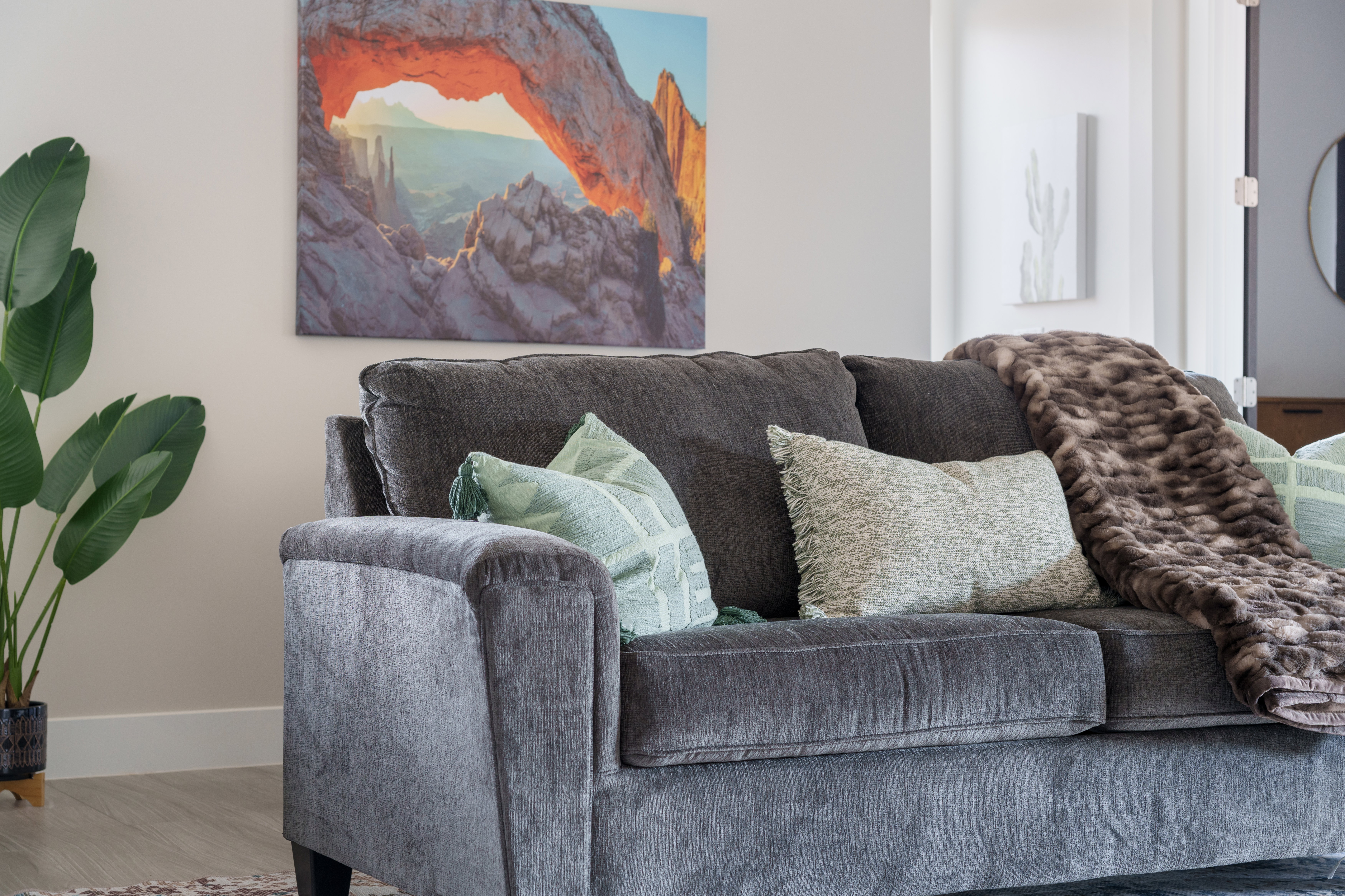 Living area featuring wood finished floors and baseboards