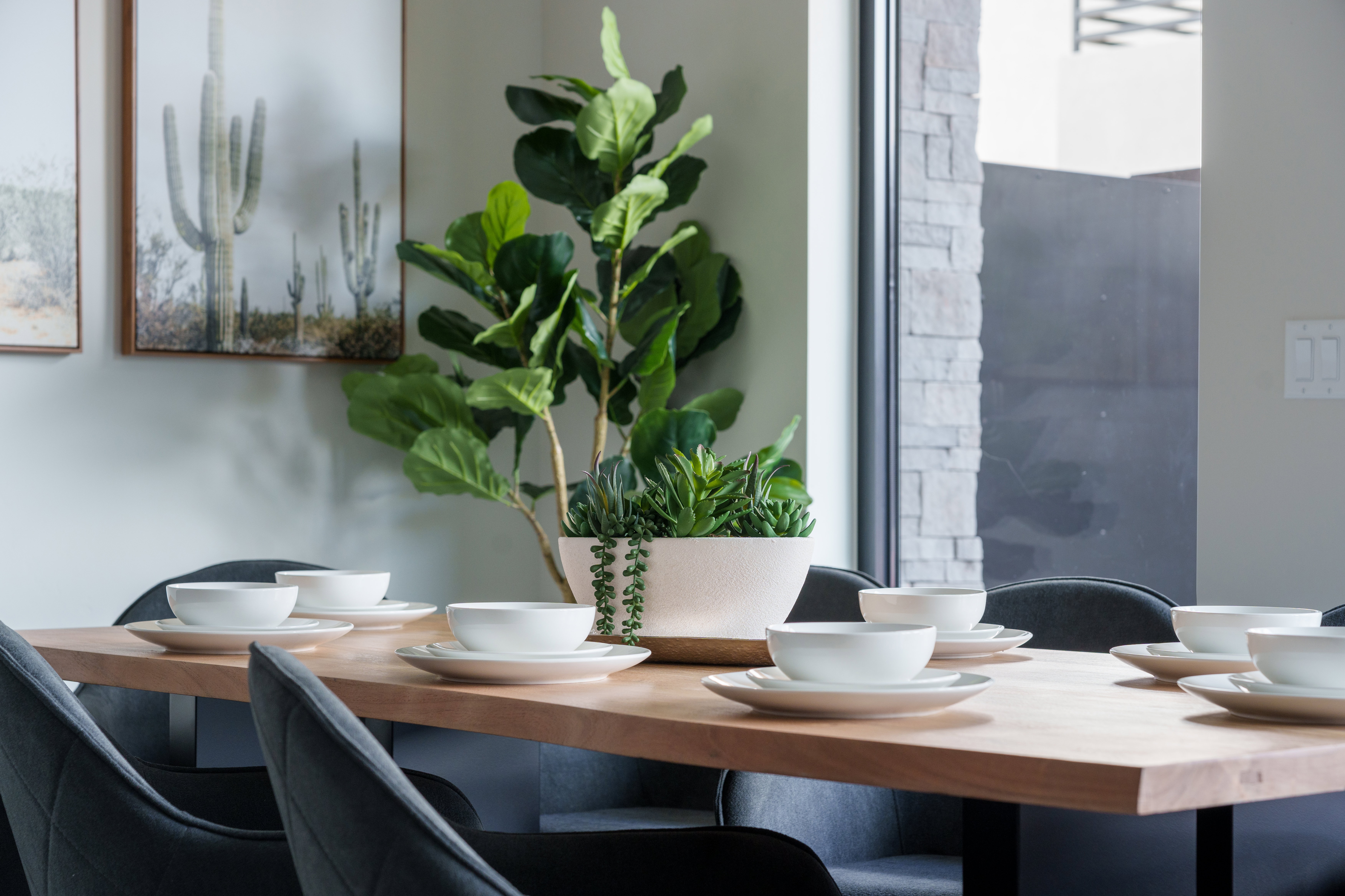 View of dining space