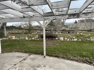 View of yard featuring a patio